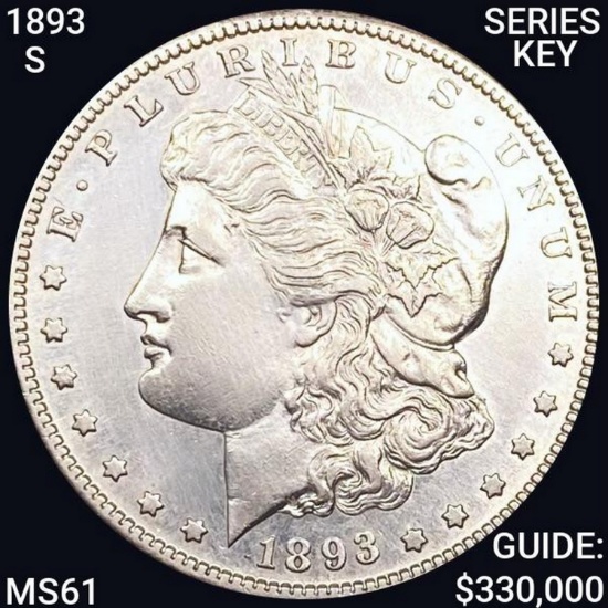 1893-S SERIES KEY Morgan Dollar UNC