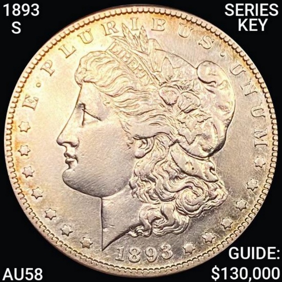 1893-S Series Key Morgan Silver Dollar CHOICE AU