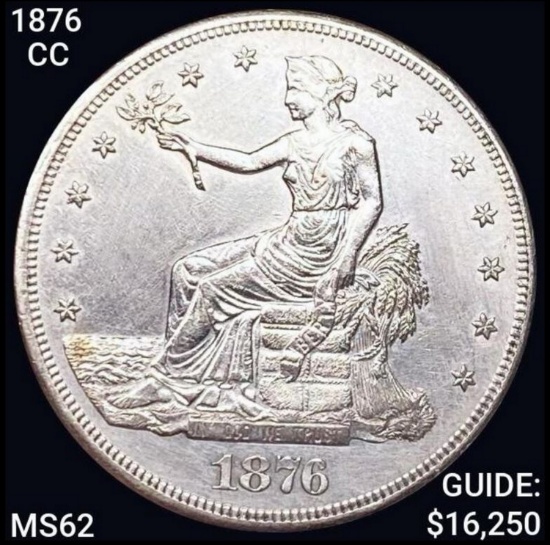 1876-CC Trade Silver Dollar UNCIRCULATED