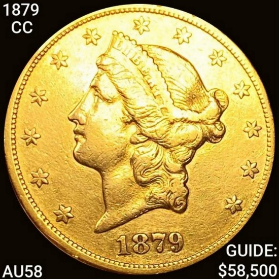 1879-CC $20 Gold Double Eagle CHOICE AU