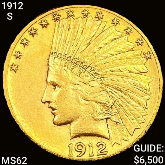 1912-S $10 Gold Eagle UNCIRCULATED