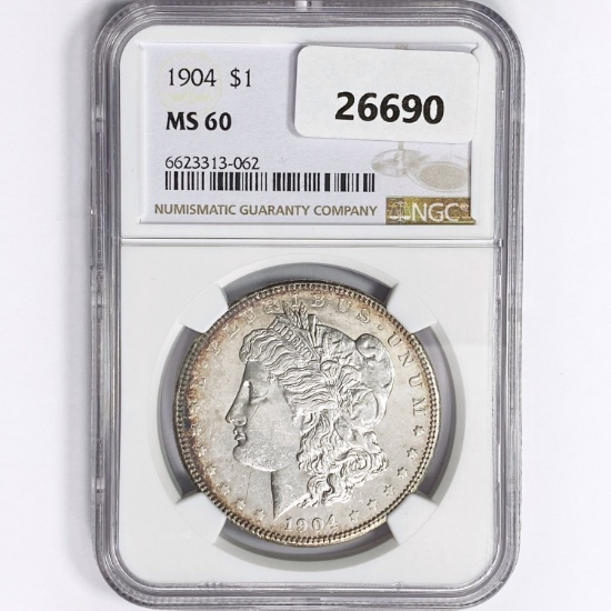 1904 Morgan Silver Dollar NGC MS60