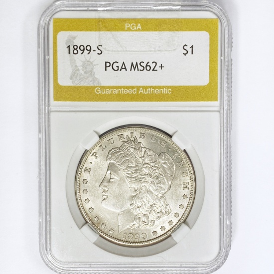 1899-S Morgan Silver Dollar PGA MS62+