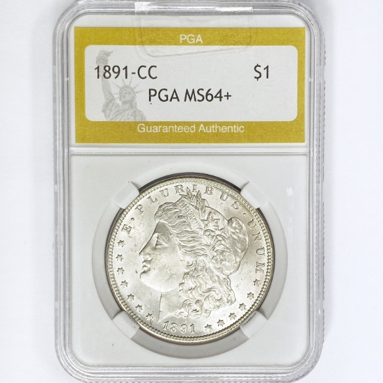 1891-CC Morgan Silver Dollar PGA MS64+