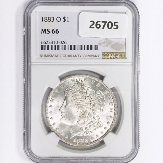 1883-O Morgan Silver Dollar NGC MS66