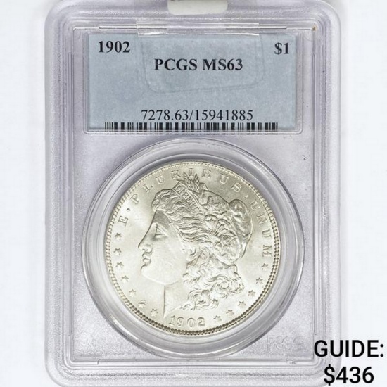 1902 Morgan Silver Dollar PCGS MS63