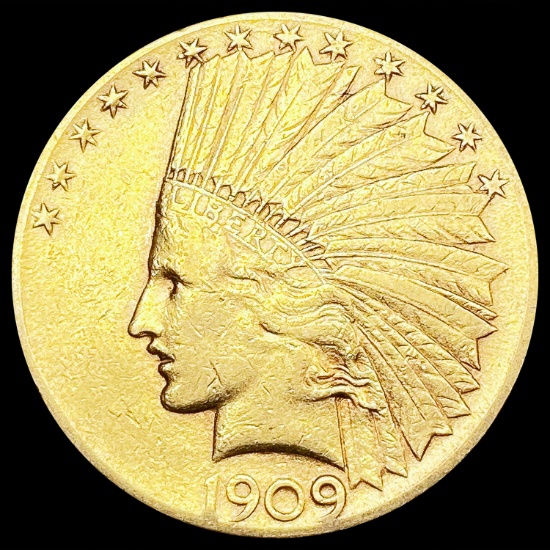 1909-S $10 Gold Eagle ABOUT UNCIRCULATED