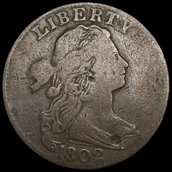1802 No Stems Large Cent NICELY CIRCULATED