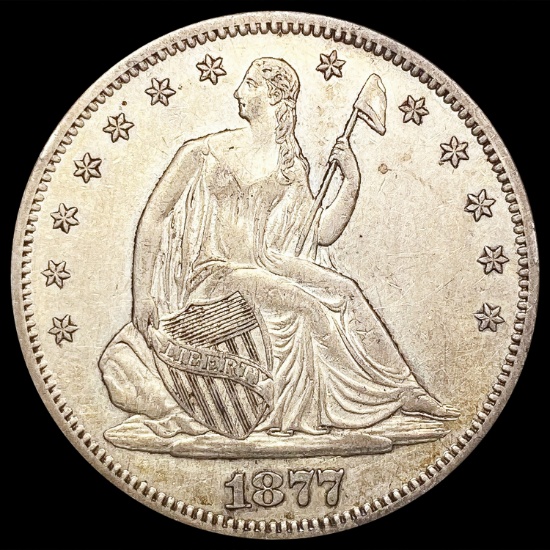 1877-S Seated Liberty Half Dollar CLOSELY UNCIRCUL