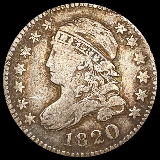 1820 Lg 0 Capped Bust Dime LIGHTLY CIRCULATED