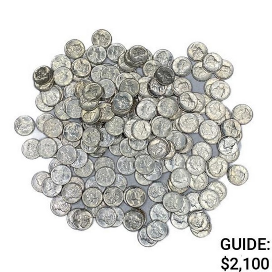1940-1943 Mercury Silver Dimes (200 Coins)
