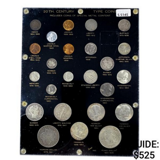 1864-1925 20th Century Type Coin Set (24 Coins)