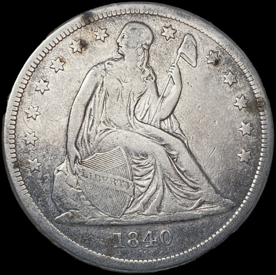 1840 Seated Liberty Dollar LIGHTLY CIRCULATED