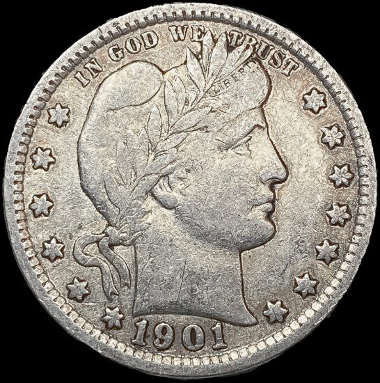 1901 Barber Quarter NEARLY UNCIRCULATED