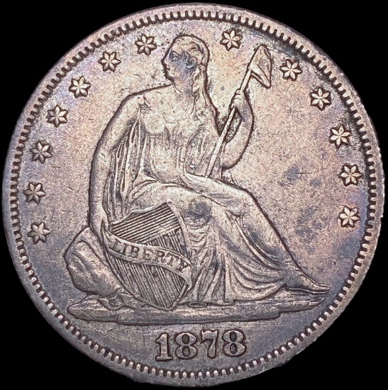 1878 Seated Liberty Half Dollar NEARLY UNCIRCULATE
