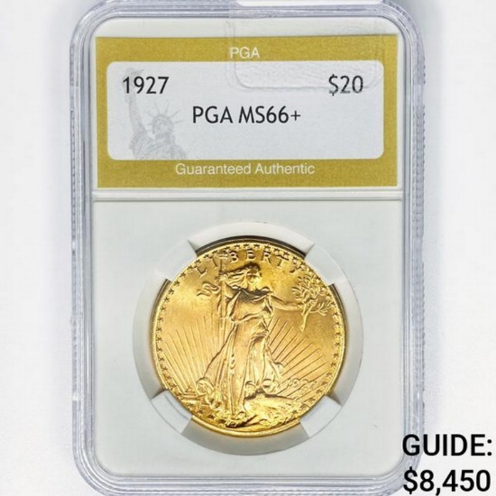1927 $20 Gold Double Eagle PGA MS66+
