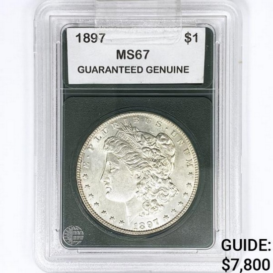 1897 Morgan Silver Dollar GG MS67