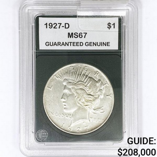 1927-D Silver Peace Dollar GG MS67