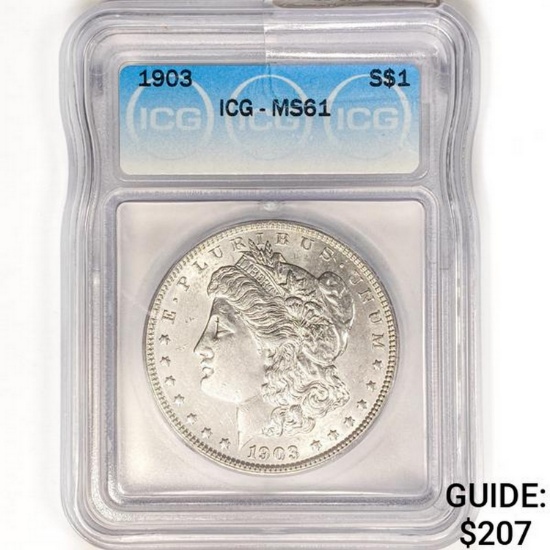 1903 Morgan Silver Dollar ICG MS61