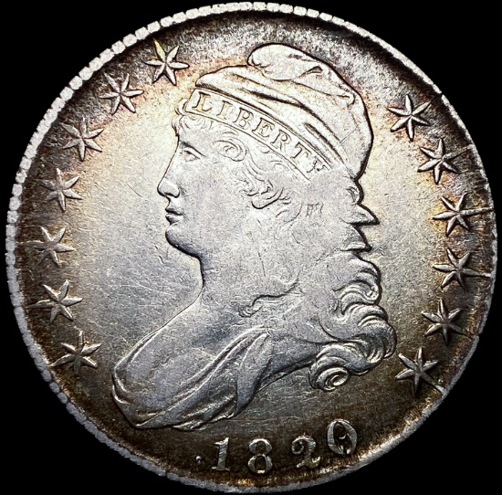 1820 Capped Bust Half Dollar NEARLY UNCIRCULATED