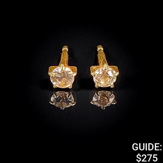 0.27 DWT 18 KT Gold Dmnd Earrings