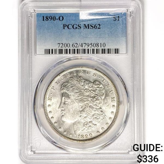 1890-O Morgan Silver Dollar PCGS MS62