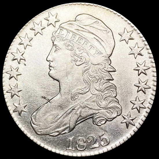1825 Capped Bust Half Dollar CHOICE AU