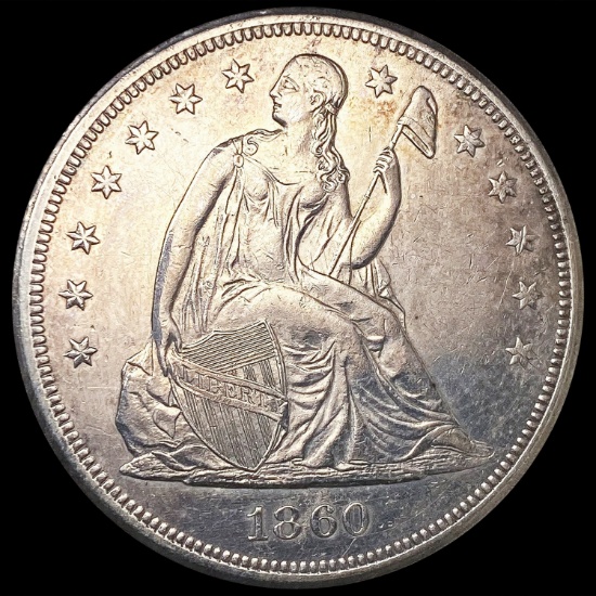 1860-O Seated Liberty Dollar CLOSELY UNCIRCULATED