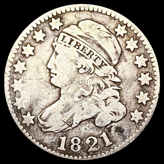 1821 Lg Date Capped Bust Dime LIGHTLY CIRCULATED