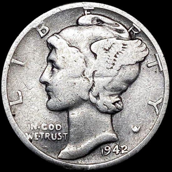 1942/41 Mercury Dime NICELY CIRCULATED