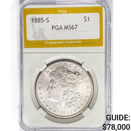 1885-S Morgan Silver Dollar PGA MS67
