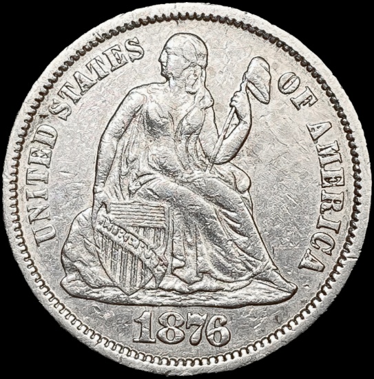 1876 Seated Liberty Half Dime CLOSELY UNCIRCULATED