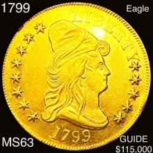 1799 Small Stars $10 Gold Eagle CHOICE BU+