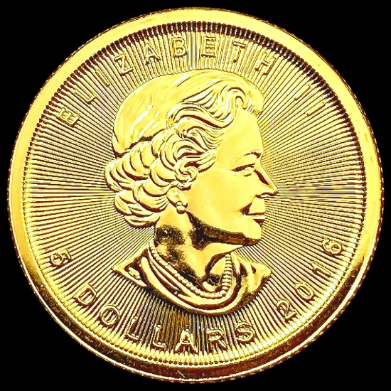 2016 Canada 1/10oz Gold $5 SUPERB GEM BU