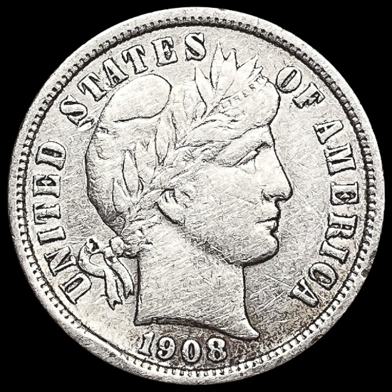 1908-D Barber Dime CLOSELY UNCIRCULATED