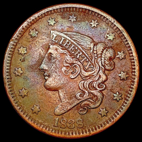 1838 Braided Hair Large Cent CLOSELY UNCIRCULATED