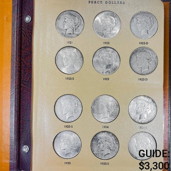 1921-1935 Peace Silver Dollar Book [24 Coins]