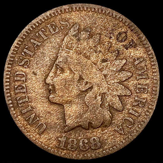 1868 Indian Head Cent ABOUT UNCIRCULATED