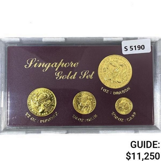 1984 Singapore Gold Set 1.85oz AGW (4 Coins)