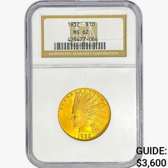 1932 $10 Gold Eagle NGC MS62