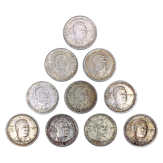 1946-1951 Booker T Washington Halves [10 Coins]