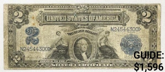 1890 LG $2 Silver Certificate CIRCULATED