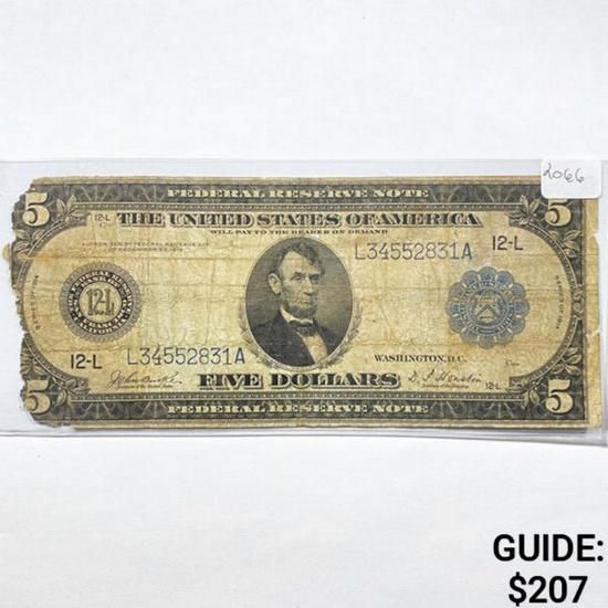 1914 LG $5 Fed. Reserve Note