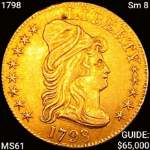 1798 Sm 8 $5 Gold Half Eagle