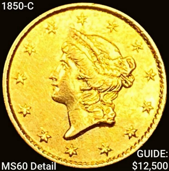 1850-C Rare Gold Dollar UNCIRCULATED