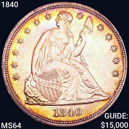 1840 Silver Trade Dollar CHOICE BU