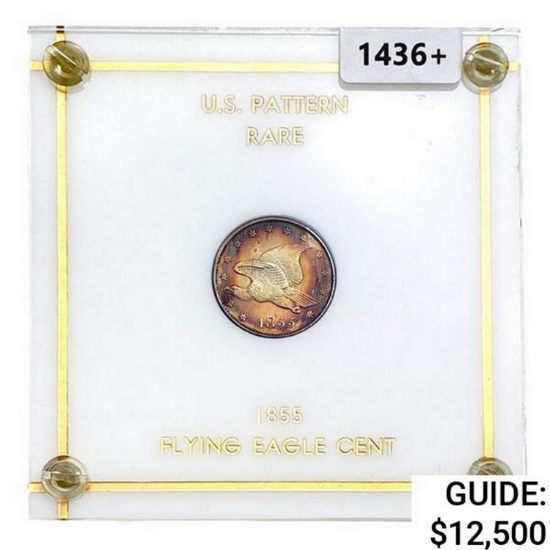 1855 Flying Eagle Cent Ch BU RED