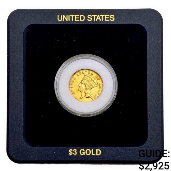 1878 $3 Gold Piece UNC