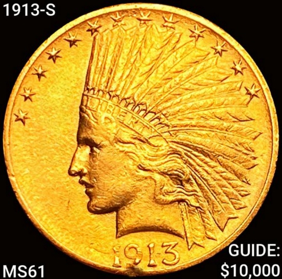 1913-S $10 Gold Eagle UNCIRCULATED