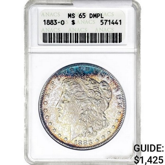 1883-O Morgan Silver Dollar ANACS MS65 DMPL
